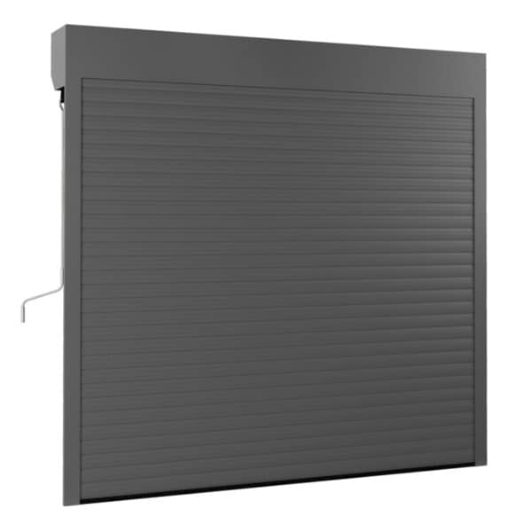 Garagentor Rolltor 77E mit Abdeckblende grau